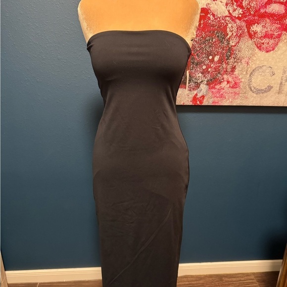 open edit Dresses & Skirts - Open Edit Elegant Black Strapless Dress M